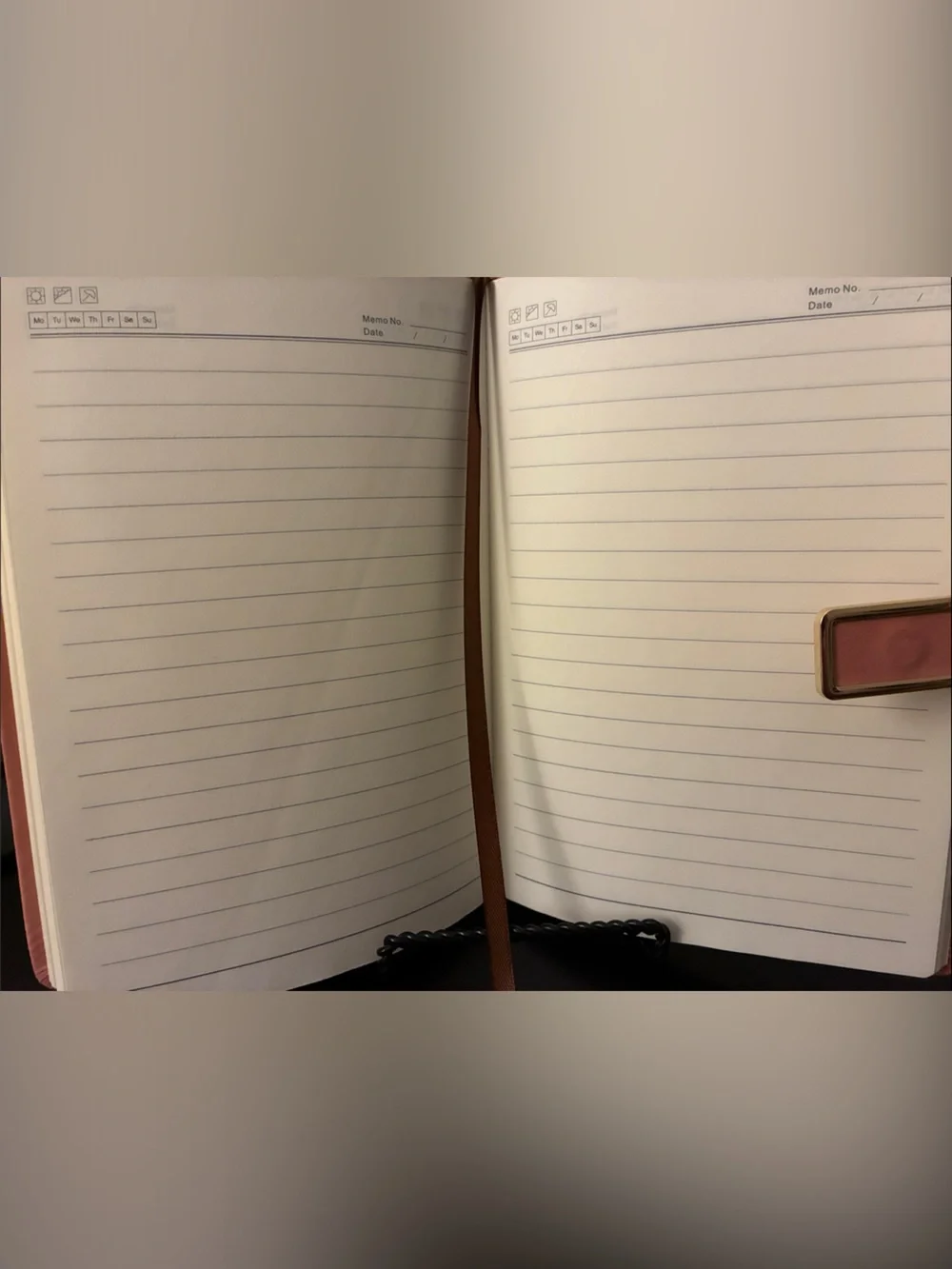 Peach Faux Leather Journal Notebook with Gold Magnetic 🧲 Buckle